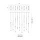 Modern Forms - Cascade LED 23 Light Etched Glass Linear Chandelier - Lights Canada
