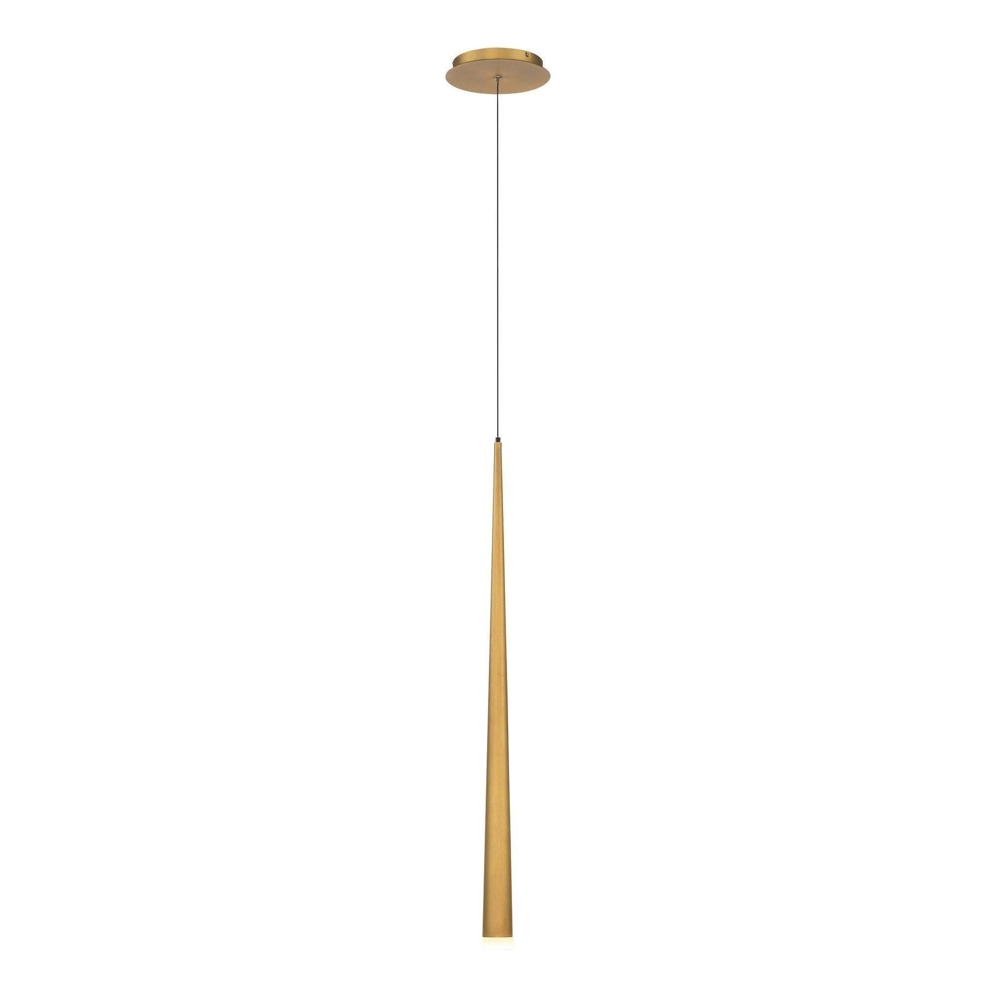 Modern Forms - Cascade 28" LED Single Light Etched Glass Pendant - Lights Canada