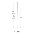 Modern Forms - Cascade 37" LED Single Light Etched Glass Pendant - Lights Canada