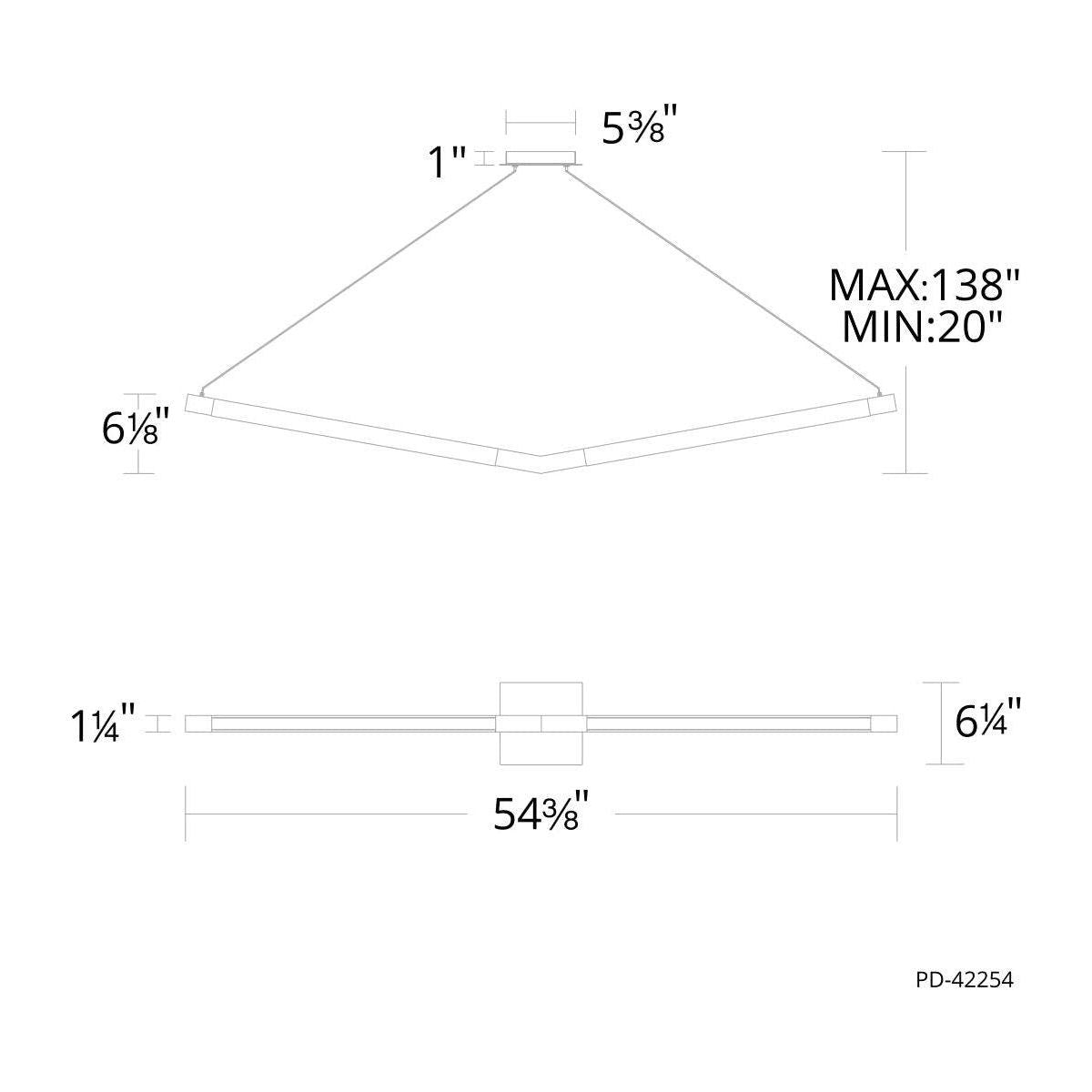 Modern Forms - Bough 54" LED Linear Pendant - Lights Canada