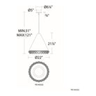 dweLED - Lacey 22" LED Pendant - Lights Canada