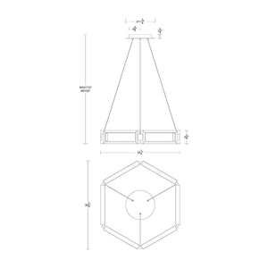 Modern Forms - Mies 35" LED Chandelier - Lights Canada