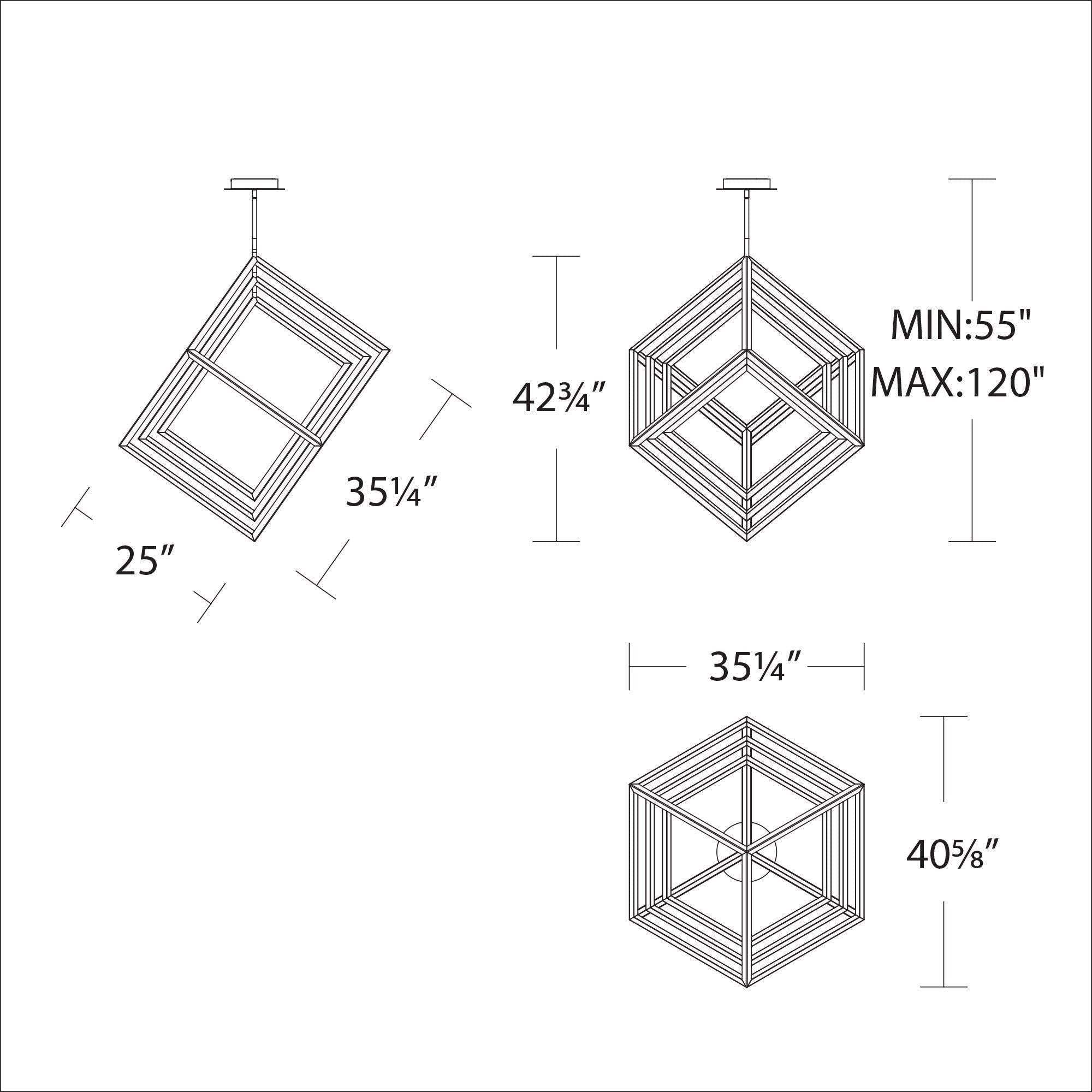 dweLED - Atlas 35.3" LED Chandelier - Lights Canada