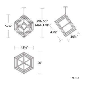 dweLED - Atlas 42.4" LED Chandelier - Lights Canada