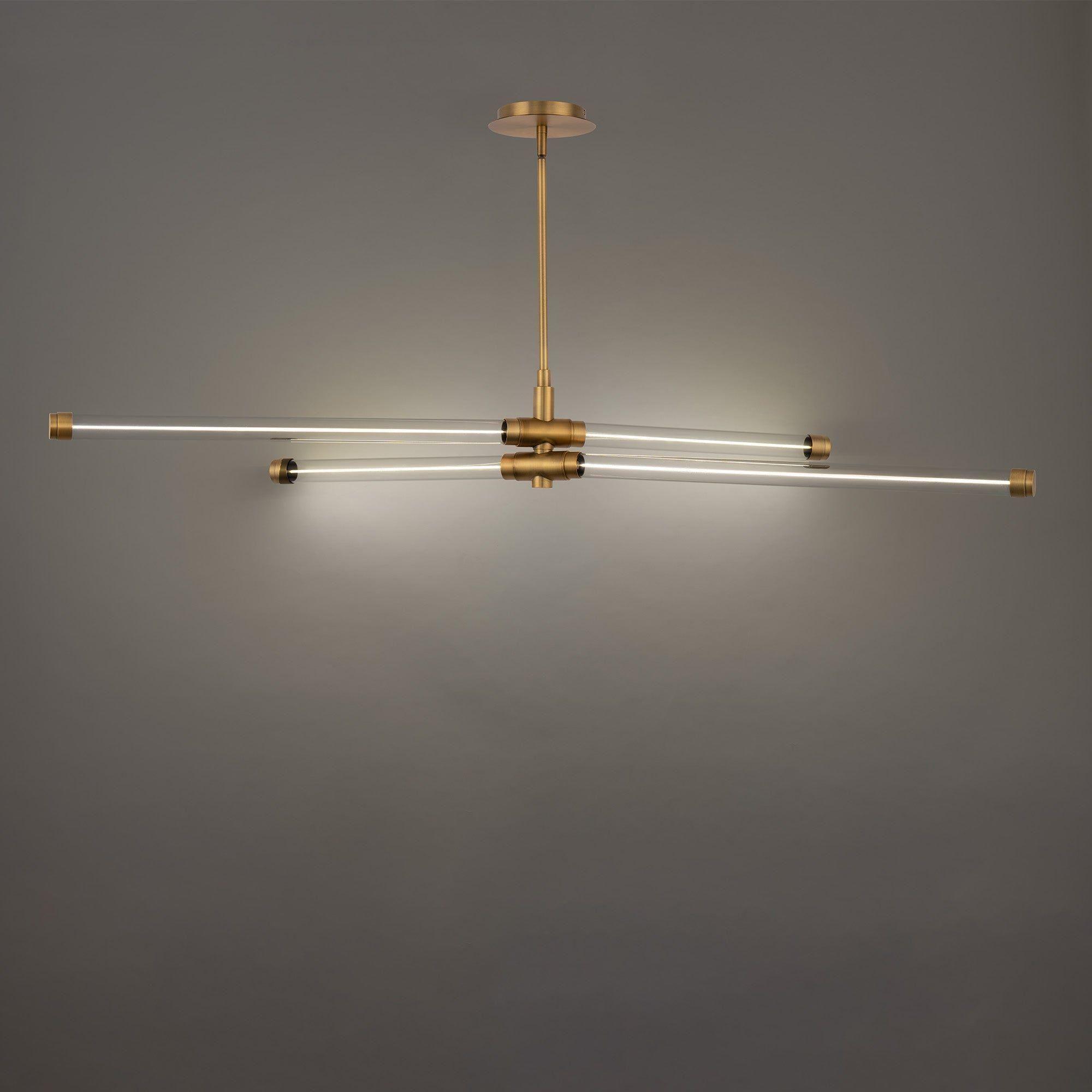 dweLED - Jedi 45" LED Linear Chandelier - Lights Canada