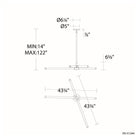 dweLED - Jedi 45" LED Linear Chandelier - Lights Canada
