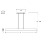 Modern Forms - BDSM 42" LED Linear Pendant - Lights Canada
