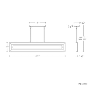 Modern Forms - Equilibrium 48" LED Linear Pendant with Adjustable Centerpiece - Lights Canada