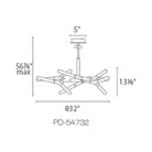 Modern Forms - Kryptonite 32" Horizontal LED Chandelier - Lights Canada