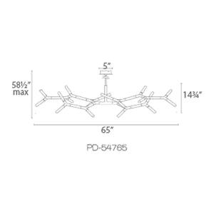 Modern Forms - Kryptonite 55" Horizontal LED Chandelier - Lights Canada