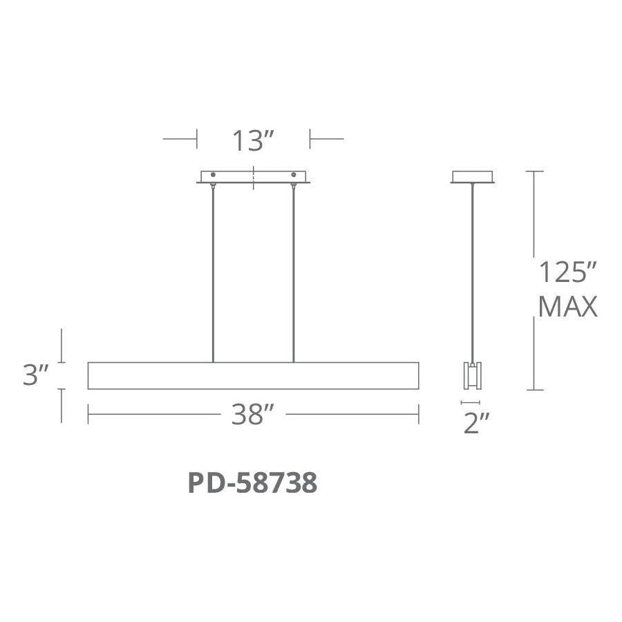 Modern Forms - Drift 38" LED Linear Pendant - Lights Canada