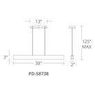 Modern Forms - Drift 38" LED Linear Pendant - Lights Canada
