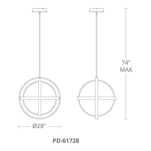 Modern Forms - Kinetic 28" LED Adjustable Chandelier - Lights Canada