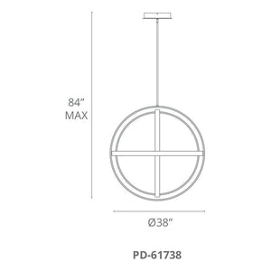 Modern Forms - Kinetic 38" LED Adjustable Chandelier - Lights Canada