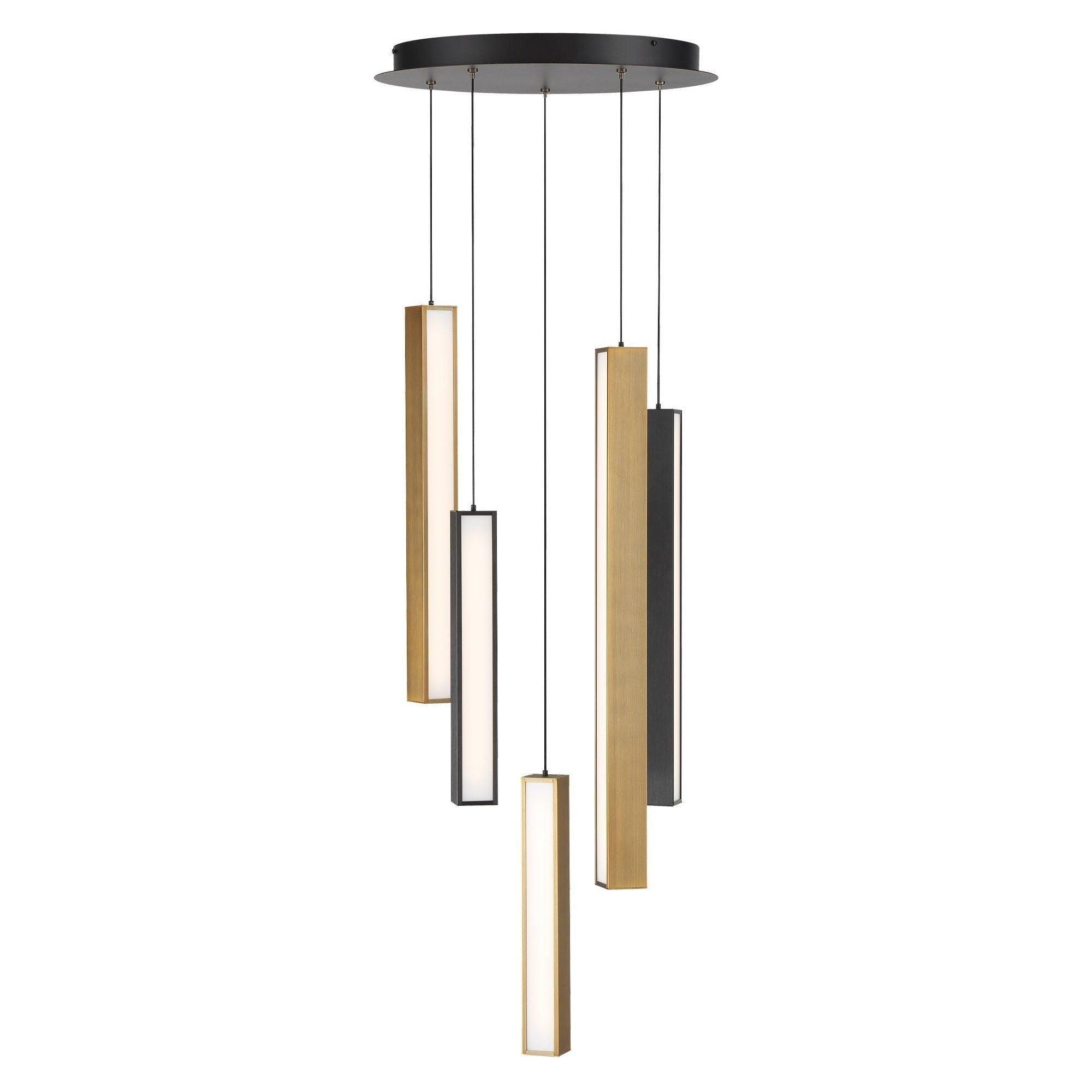 Modern Forms - Chaos LED 5 Light Round Pendant - Lights Canada