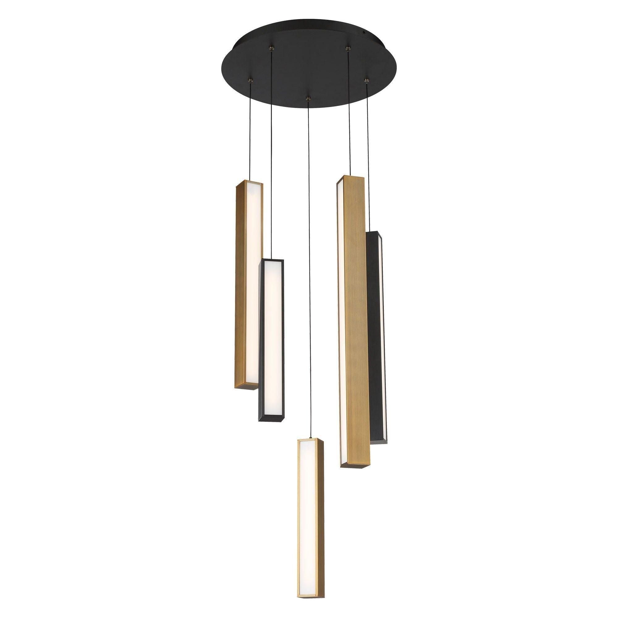 Modern Forms - Chaos LED 5 Light Round Pendant - Lights Canada
