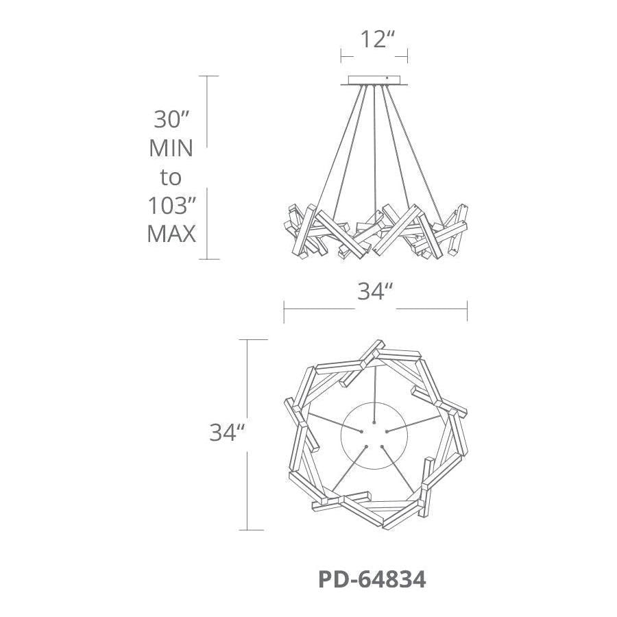 Modern Forms - Chaos 24" LED Round Chandelier - Lights Canada