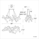 Modern Forms - Chaos 48" LED Linear Chandelier - Lights Canada