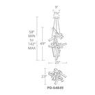 Modern Forms - Chaos 49" LED Vertical Chandelier - Lights Canada