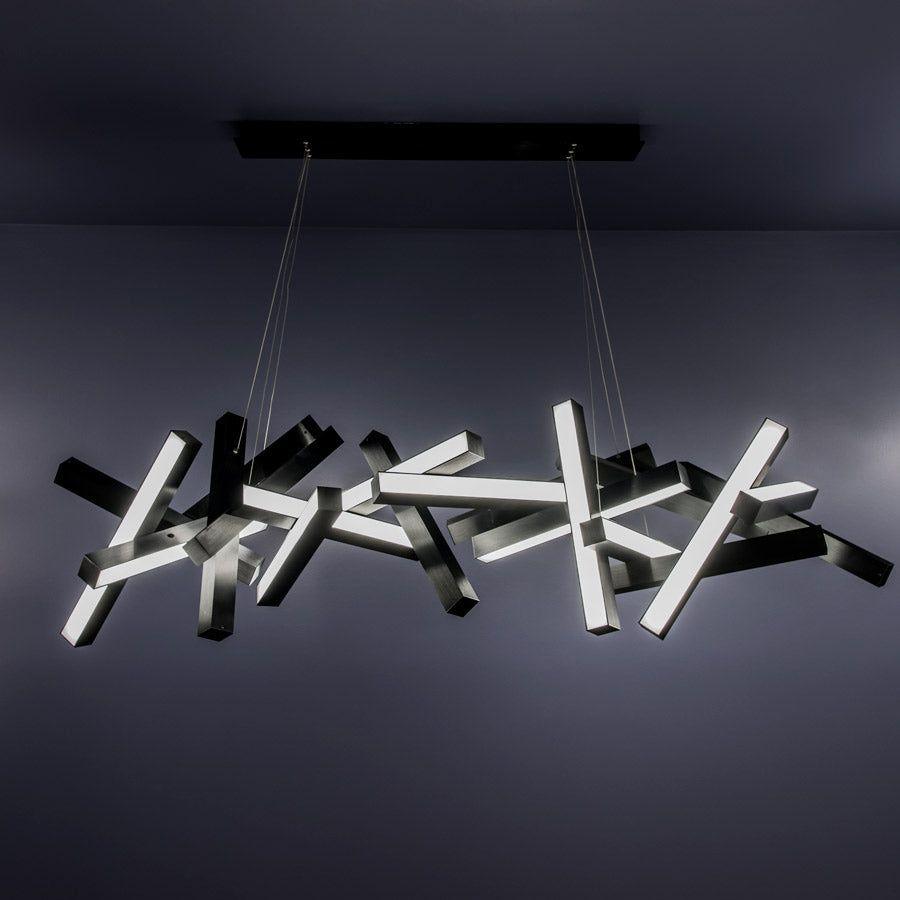 Modern Forms - Chaos 72" LED Linear Chandelier - Lights Canada