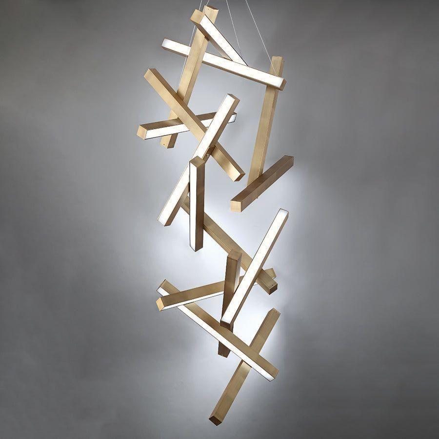 Modern Forms - Chaos 75" LED Vertical Chandelier - Lights Canada