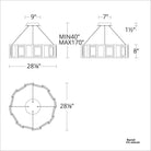 Modern Forms - Fury 28" LED Round Chandelier - Lights Canada