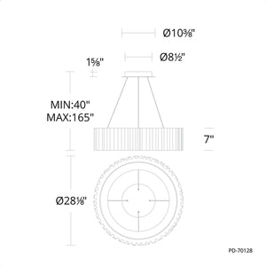 Modern Forms - Rhiannon 28" LED Round Chandelier - Lights Canada