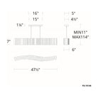 Modern Forms - Rhiannon 48" LED Linear Chandelier - Lights Canada