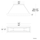 Modern Forms - Hustler 54" LED Linear Chandelier - Lights Canada