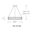 Modern Forms - Coliseo 28" LED Round Chandelier - Lights Canada