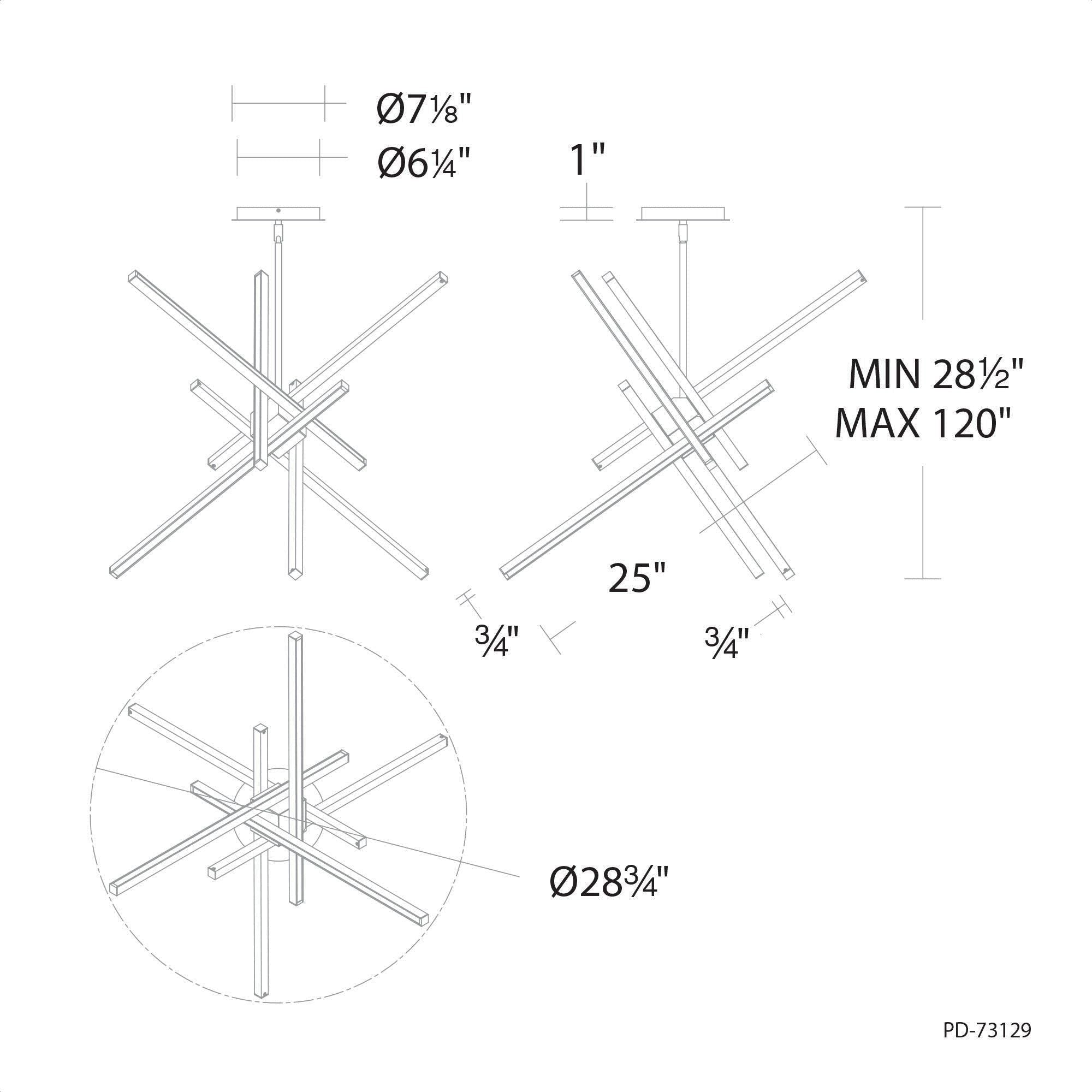dweLED - Parallax 29" LED Pendant - Lights Canada