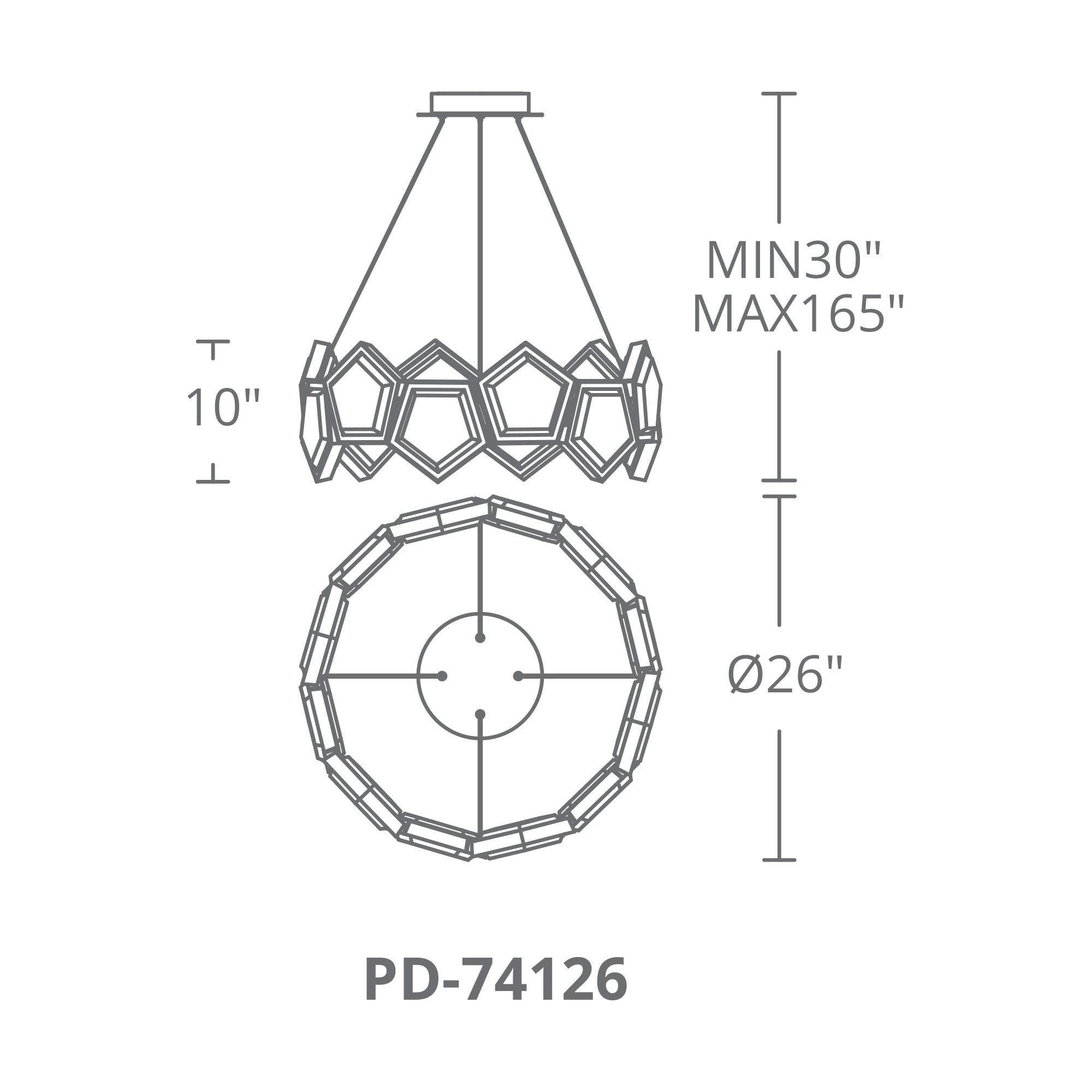 Modern Forms - Starlight Starbright 26" LED Round Chandelier - Lights Canada