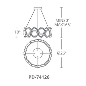 Modern Forms - Starlight Starbright 26" LED Round Chandelier - Lights Canada