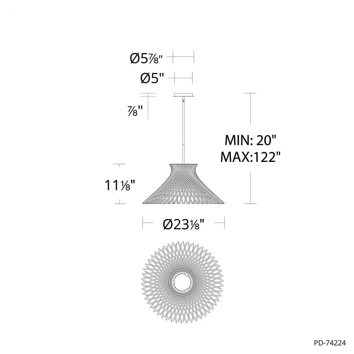 Modern Forms - Zenya 23" LED 1 Light Pendant - Lights Canada