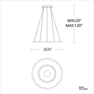 Modern Forms - Jupiter 27" LED Chandelier - Lights Canada