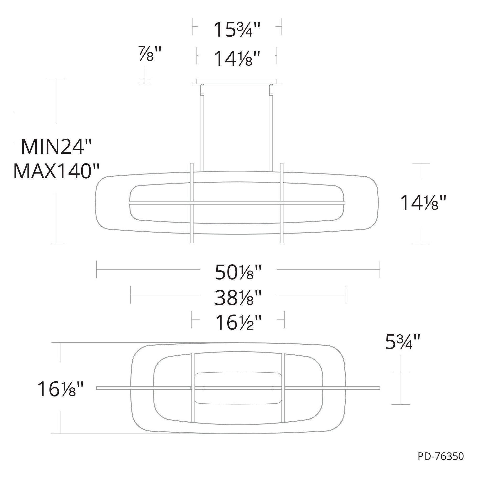 Modern Forms - Vesta 50" LED Linear Chandelier - Lights Canada