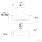 Modern Forms - Vesta 50" LED Linear Chandelier - Lights Canada