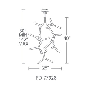 Modern Forms - Isotope 40" LED Vertical Pendant - Lights Canada