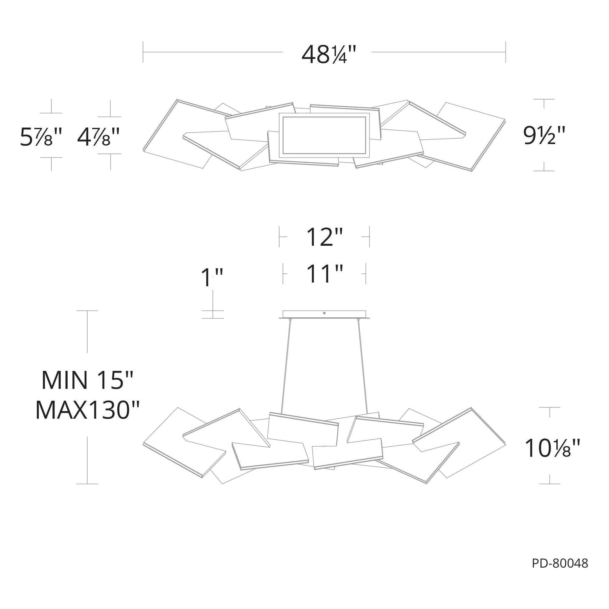 Modern Forms - Konstrukt 48" LED Linear Chandelier - Lights Canada