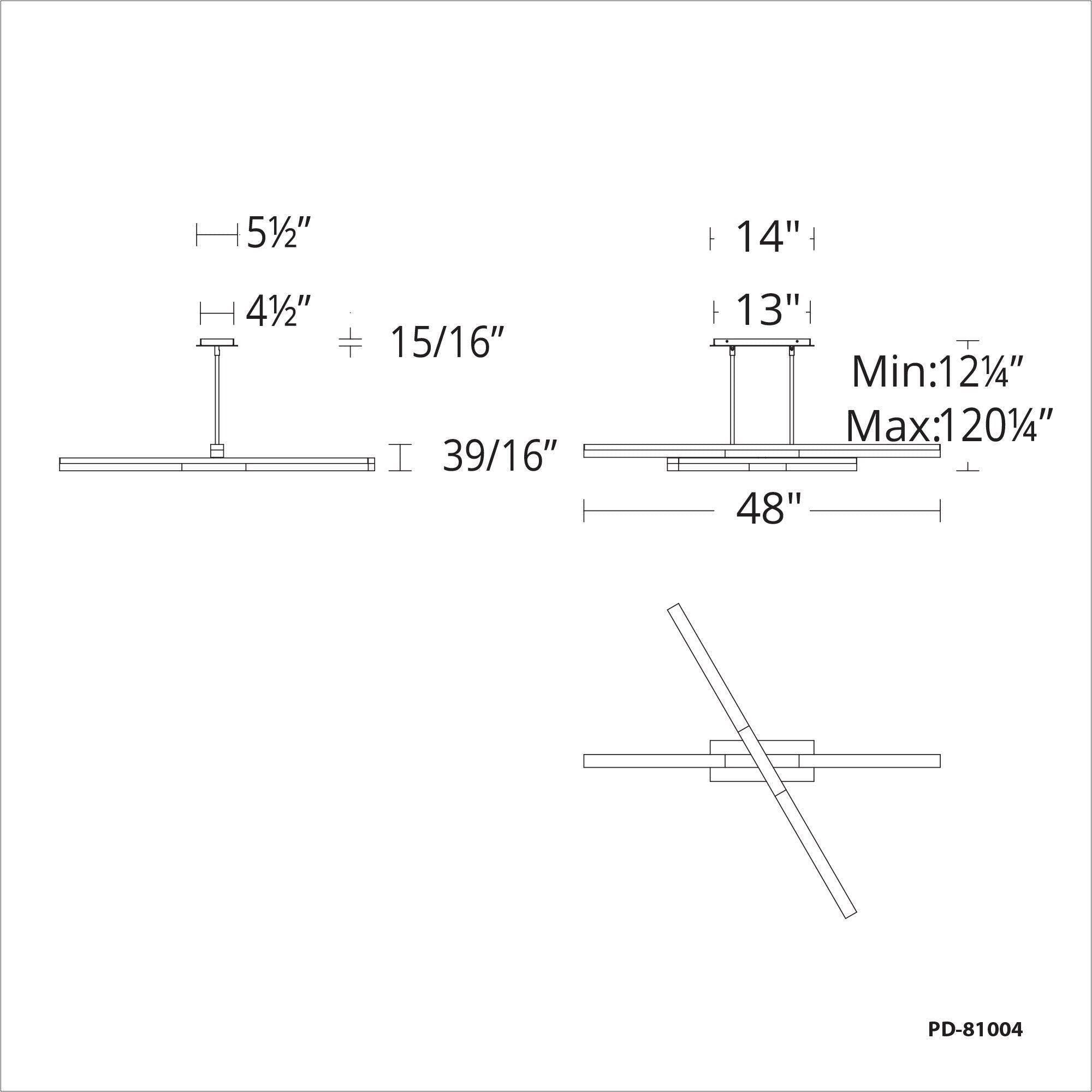 Modern Forms - Minx 48" LED 2 Light Pendant - Lights Canada