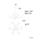 Modern Forms - Double Bubble 27" LED 9 Light Chandelier - Lights Canada