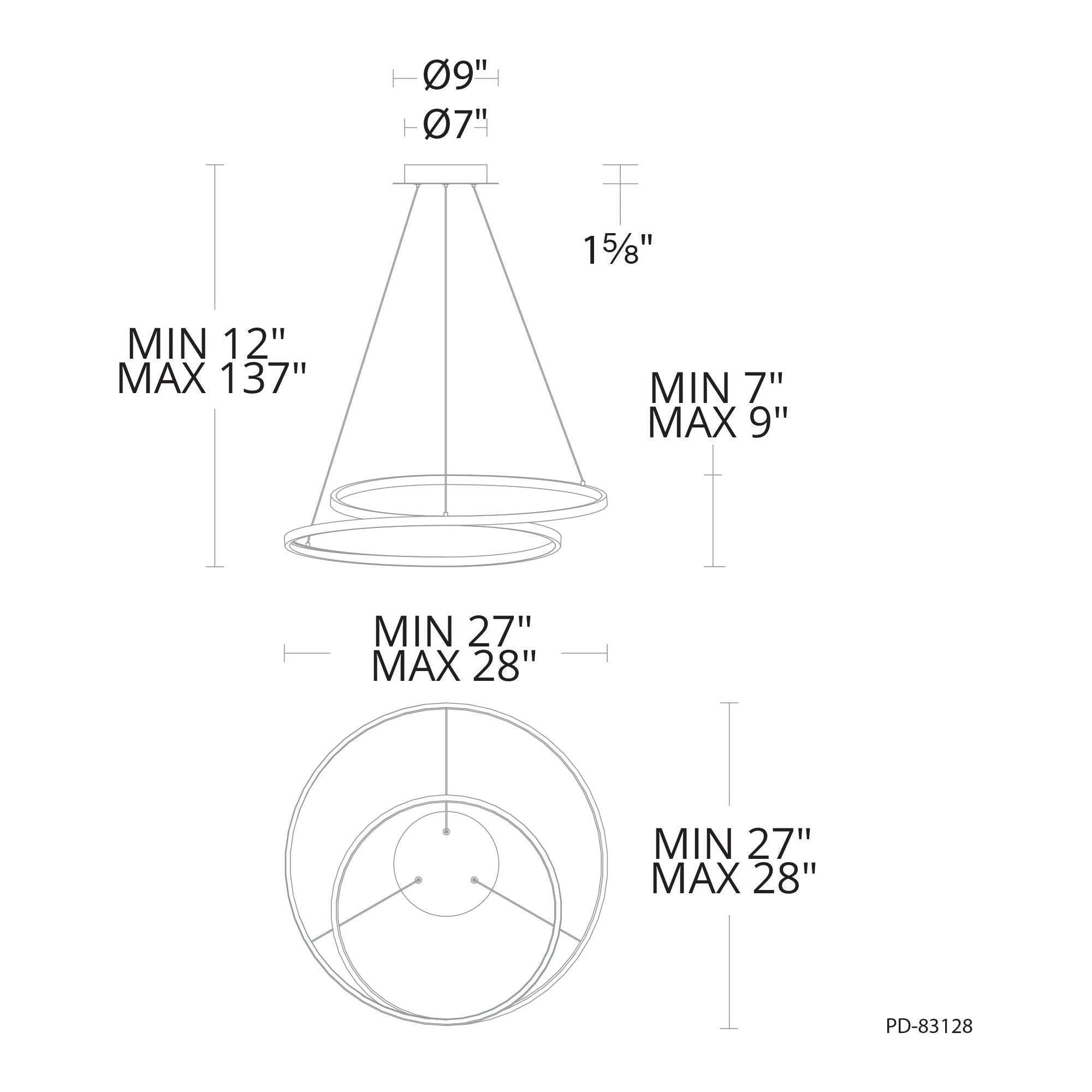 dweLED - Marques 28" LED Pendant - Lights Canada