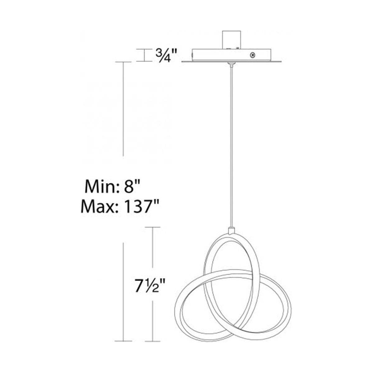 dweLED - Vornado 7.4" LED Mini Pendant - Lights Canada