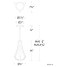 dweLED - Artemis 8" LED Pendant - Lights Canada