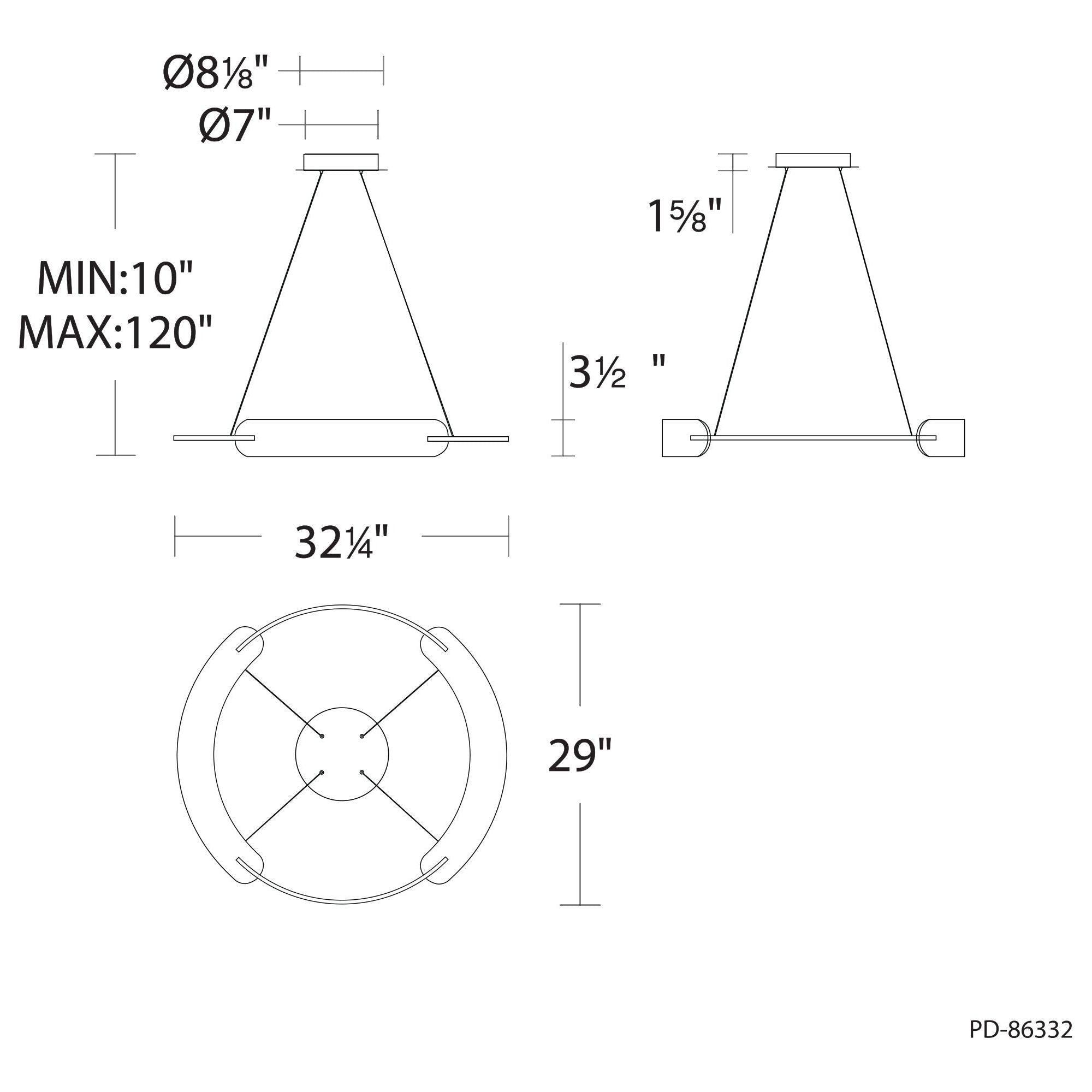 Modern Forms - Ilios 32" LED Round Pendant - Lights Canada