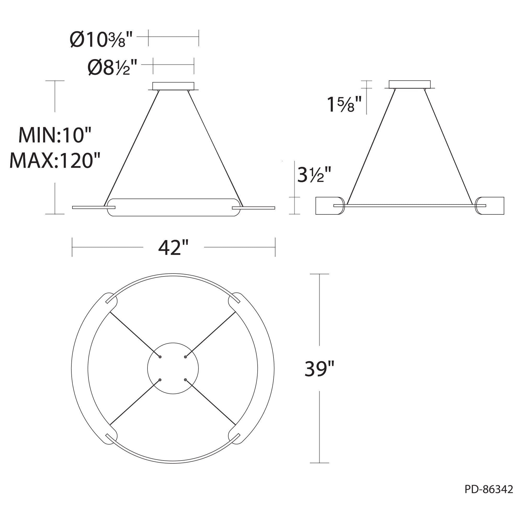 Modern Forms - Ilios 42" LED Round Pendant - Lights Canada