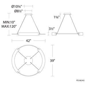 Modern Forms - Ilios 42" LED Round Pendant - Lights Canada