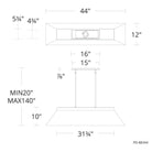 Modern Forms - Bentley 44" LED Linear Pendant - Lights Canada