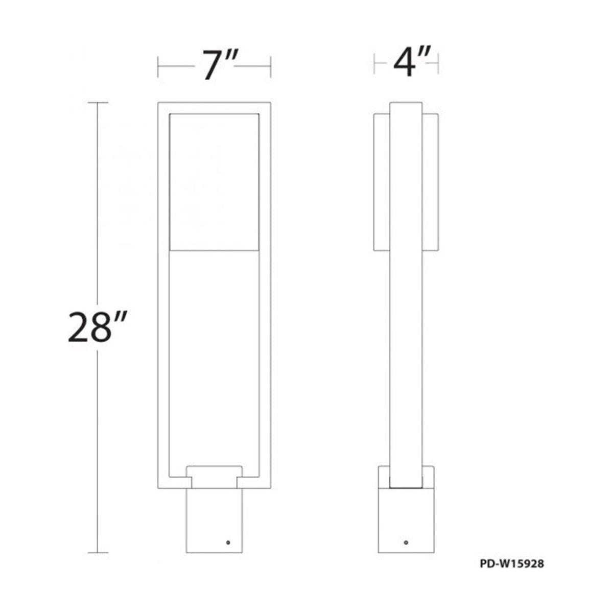 dweLED - Archetype 7" LED Post Light - Lights Canada