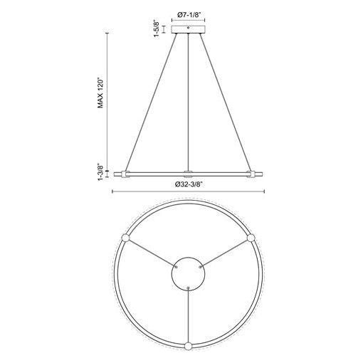 Kuzco - Bruni 32" Pendant - Lights Canada